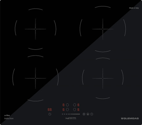 GLEM GAS GTI640SL  PIANO INDUZ 60CM 5Z BOOSTER FLEXI