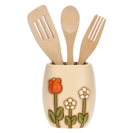 THUN C3198H90  PORTA MESTOLIUTENSILI LEGNO HAPPY CO.