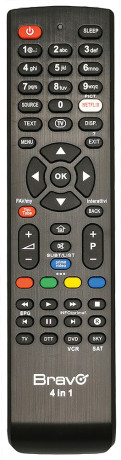 BRAVO 4IN1  TELECOMANDO UNIVERSALE COMP. TV-DTT/SAT