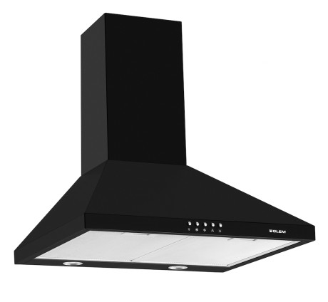 GLEM GAS GHP645BK  CAPPA PARETE 60CM CAMINO NERA