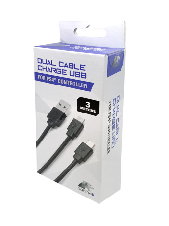 HW PS4 DUAL USB CHARGE CABLE 3MT PANTHEK