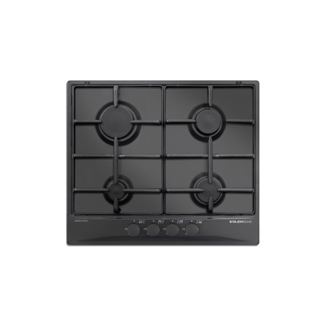 GLEM-GAS GT64NC  PIANO COTTURA NERO 4F NERO OPACO