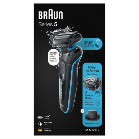 BRAUN 51-N1200S  RASOIO RIC. LAVABILE WEY&DRY AUTOSENSE