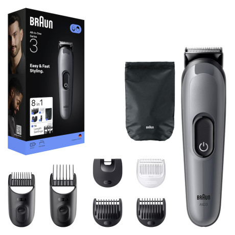 BRAUN AIO3540  REGOLABARBA MULTIGROOM 8IN1 50MIN AUTO