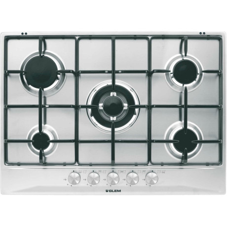 GLEM-GAS GT755IX  PIANO COTTURA 70CM INOX