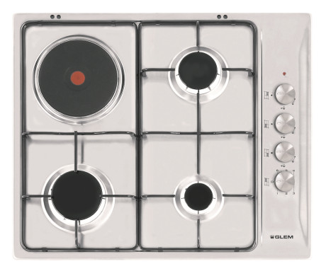 GLEM-GAS GTL647IX  PIANO COTTURA INOX 60CM.