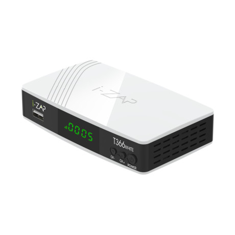 ZAP T366 WHITE DECODER DIGIT TER DVB-T2 H265 BIANCO