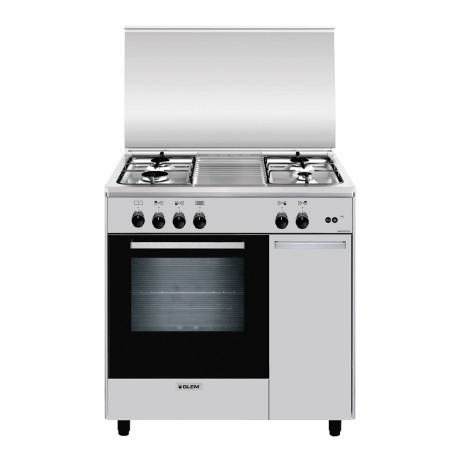 GLEM GAS AS854GI  CUCINA 80X50 4F GAS A INOX