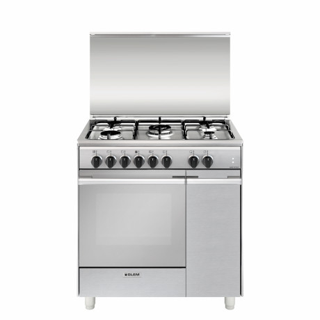 GLEM-GAS UQ855MI6  CUCINA 80X50 4F+TC MULTI6 INOX