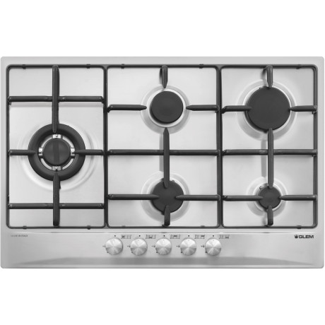 GLEM GAS GT85TIX  PIANO COTT 75CM 4F+1TC INOX