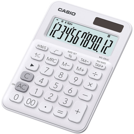 CASIO MS-20UC BIANCO  CALCOLATRICE DA TAVOLO DESK HERO B