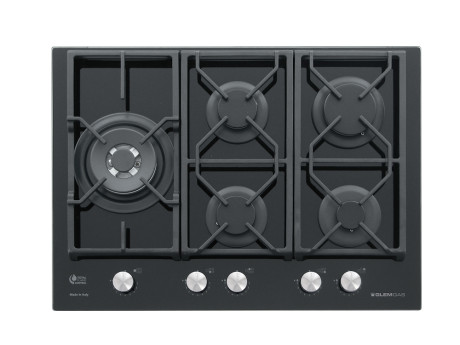 GLEM-GAS GV75TXBK  PIANO COTTURA 70CM 4F+TC VETRO VERO