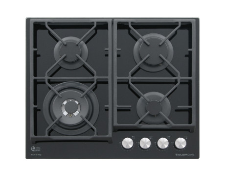 GLEM GAS GV64TXBK  PIANO COT 60CM 3F+1TC VETRO NERO