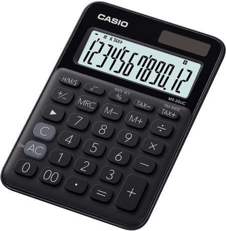 CASIO MS-20UC NERO  CALCOLATRICE DA TAVOLO DESK HERO NE