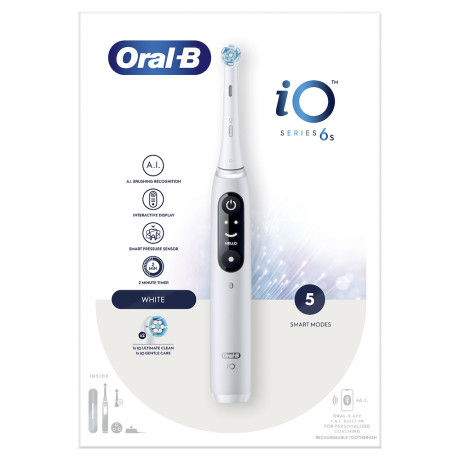 ORAL B IO6S WHITE  SPAZZOLINO EL 5 MOD. SPAZZ.TEC.ROTANT