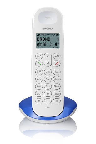 BRONDI LOTUSBIANCOBLU  CORDLESS ECO DECT LOTUS BIANCO/BL