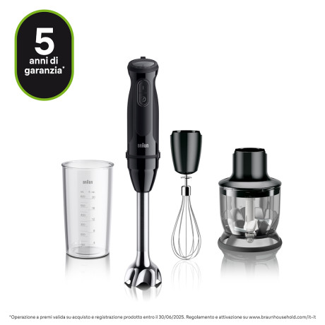 BRAUN MQ50202MBK  MIXER 1000W 0,6L 21VEL FRUSTA FILO ACC