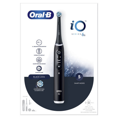 ORAL B IO6S BLACK  SPAZZOLINO EL 5 MOD. SPAZZ. TEC.