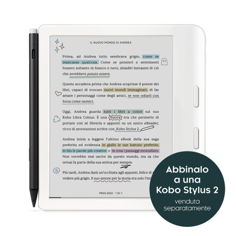 KOBO N428-KU-WH-K-CK  E-BOOK LIBRA COLOUR WHITE