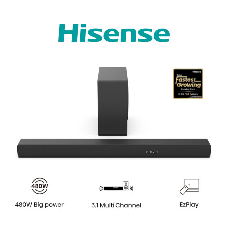 HISENSE HS3100  SOUNDBAR 3.1 480W BT 5.3 ROKU TV DOLBY