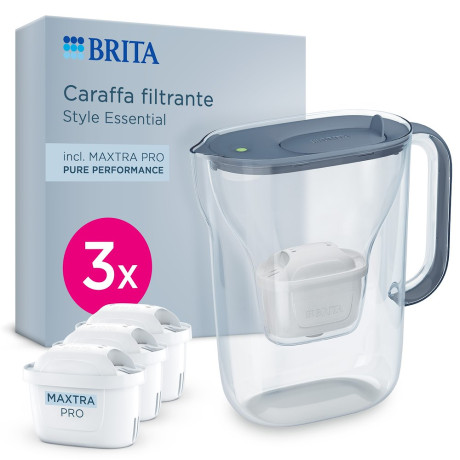 BRITA STYLE ESSENTIAL STONE CARAFFA FILTRANTE GRIGIO 3F