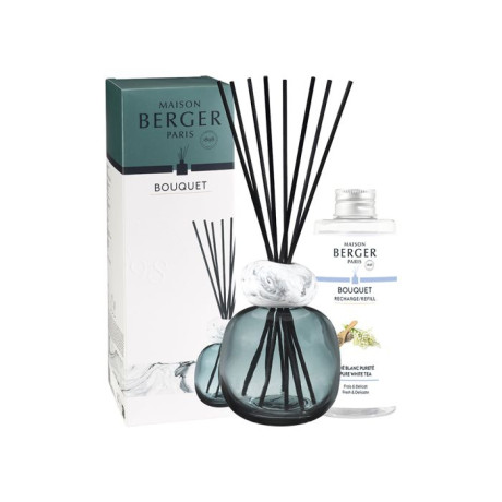 LAMPE BERGER 7832  BQT MINERAL BLEU/BLANC