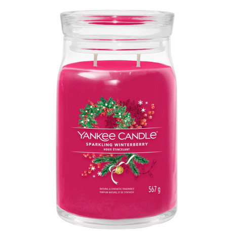 YANKEE S SPARKLING WINTERBERRY LARGE JAR 1743373E