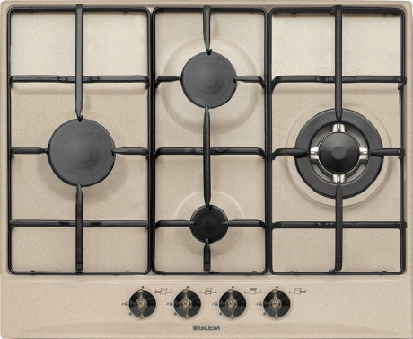 GLEM-GAS GT645SA  PIANO COTTURA ROMBO SABBIA