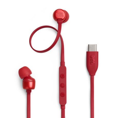 JBL T310CRED  AURICOLARI CABLATI USB-C INTRAURALI RED