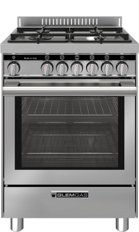 GLEM GAS ST664VI  CUCINA 60X60 3F+1TC GAS INOX