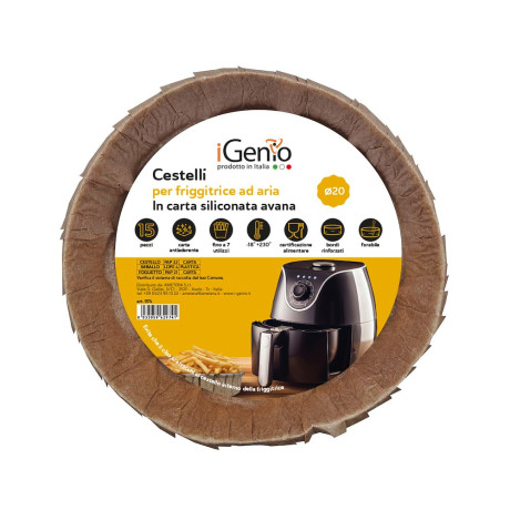 I-GENIO 974  CESTELLI IN CARTA SILICONATA X FRIGGITRICI