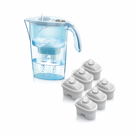 LAICA J996  CARAFFA 1,2L +6FILTRI BI-FLUXI DISPLAY