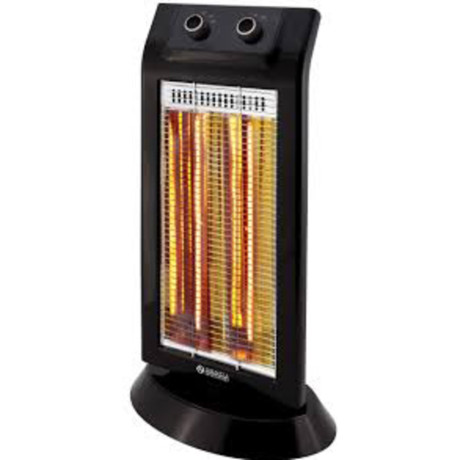 SPLENDID CARBONBLACK  STUFAALOGENA 1100W 2LAMPADE NERA