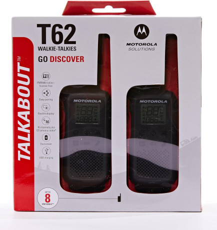 MOTOROLA T62 ROSSO  COPPIA RICETRASMITTENTI 16 CANALI