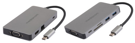 MEDIACOM MD-C318  DOCKING STATION USB C TO HDMI 2 PORTE