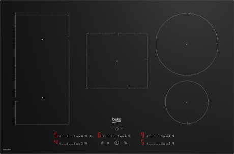 BEKO HII85720UFT  PIANO INDUZ 80CM 5Z 1INDFLEX