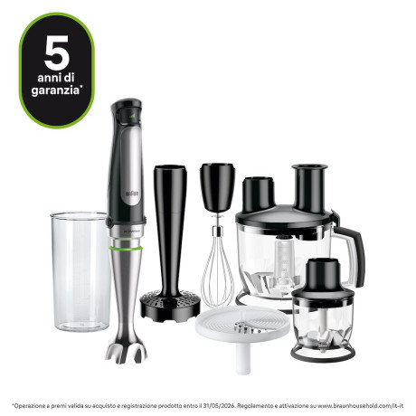 BRAUN MQ7087X  MIXER 1000W C/BICCHIERE E TRITATUTTO