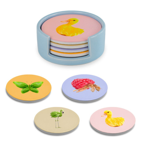 WD SET 4 SOTTOBICCHIERI DEC.MISTI WD815A