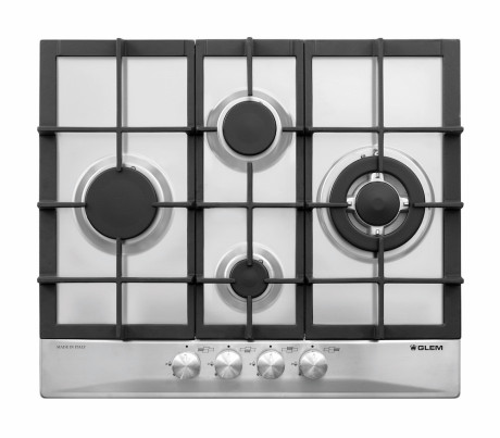 GLEM GAS GT645IX  PIANO COT60CM 3F+1TC INOX ROMBO
