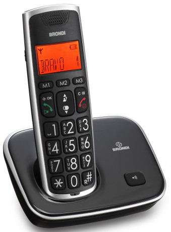 Immagine BRONDI BRAVOGOLD 2NERO  TEL.CORDLESS  TASTI GRANDI