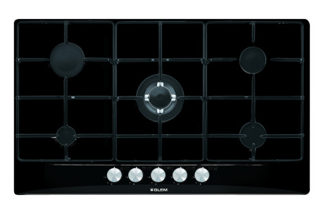 GLEM-GAS GT955BK  PIANO COTT. 90CM NERO 4F+TC