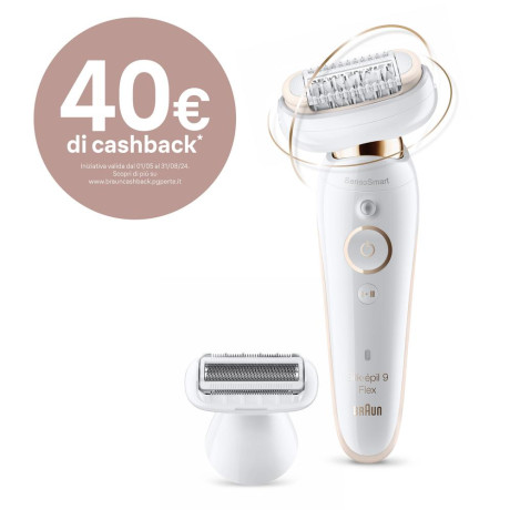 BRAUN SE9002  EPILATORE CONTESTINA FLESSIBILE SENSORE