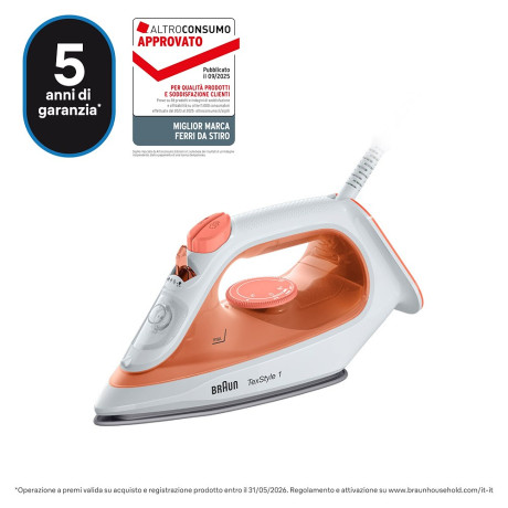 BRAUN SI1009OR  FERRO ST VAPORE 1900W 120GR/MIN TEXSTYLE