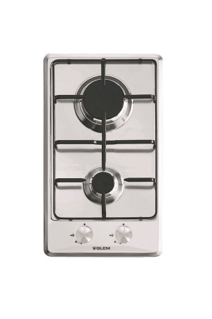 GLEM-GAS GT32IX  PIANO COTTURA 2 FUOCHI INOX