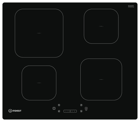 INDESIT IS83Q60NE  PIANO INDUZ 60CM 4Z BOOSTER NERO