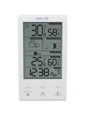 EXPLORER SCIENTIFIC WSH4009WHITE  BAROMETRO TOUCH TEMP/
