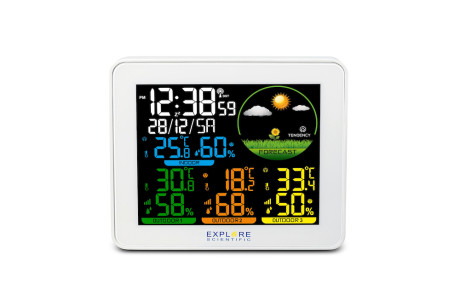 EXPLORER SCIENTIFIC WSH4005C WHITE  BAROMETRO TEMP/UMID