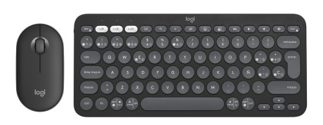 LOGITECH 920-012221  TASTIERA+MOUSE WIRELESS MK380 PEBBL
