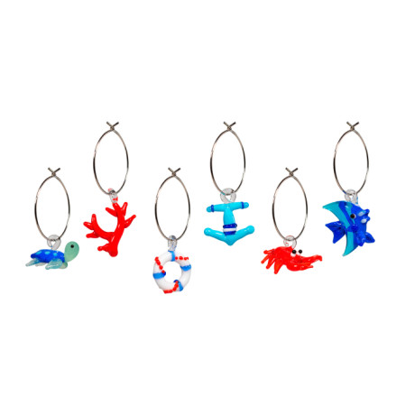 WD SET 6 ANELLINI SEGNAPOSTO ANIMALI MAR.WD943MAR