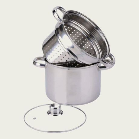 ARCA 55525  PENTOLA C/COP+CESTINO 24CM